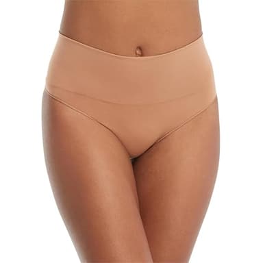 SPANX SPANXshape Everyday Shaping Thong - Core Control Shapewear Underwear - Invisible Under Clothes - Seamless Design - Naked 3.0 - Small