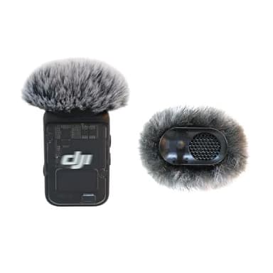 Hangcheng Microphone Windscreen Compatible with DJI MIC 2 (Not for DJI MIC 1) / OSMO POCKET Microphone Furry Wind Muff (2 Packs-Grey)