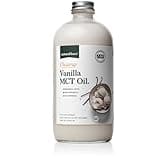 Natural Force Creamy Vanilla MCT Oil – Non Dairy, Keto Certified, Emulsified MCTs for Low-Carb, Ketogenic Coffee, Smoothies, & Shakes - Mixes Instantly + No Blending Required – 16 Oz Glass Bottle