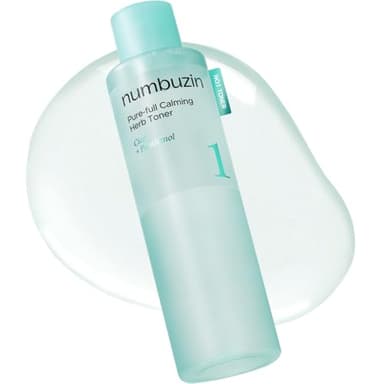 numbuzin No.1 Toner | Pure-Full Calming Herb Toner | Breakouts, Redness, Excess Oil Control | Centella Asiatica, Heartleaf, Licorice Root | Acne-Prone, Sensitive Skin | 10.14 fl. oz.