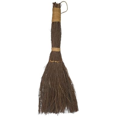 Highly Scented Cinnamon Broom – 18 Inch Rustic Heather Broom with Rope Loop for Easy Hanging – Farmhouse Kitchen Accent, Witchy Halloween Décor, Cozy Holiday Home Decoration & Door Protection