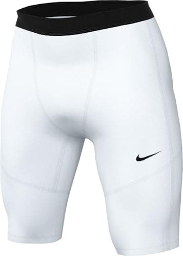 Nike Men's Pro Dri-FIT Fitness Long Shorts White/Black Medium