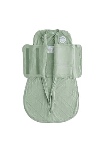 Dreamland Baby Viscose Swaddle Blanket (0-6 Months). 1.0 TOG Ultra Soft Swaddle Blanket w/Built in Band. 97% Viscose, 3% Spandex (Sage). Mom-Owned US Business, Premium Materials