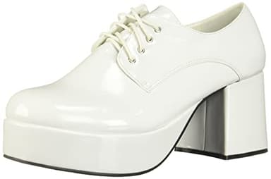 Ellie Shoes Mens Platform, White, Large US