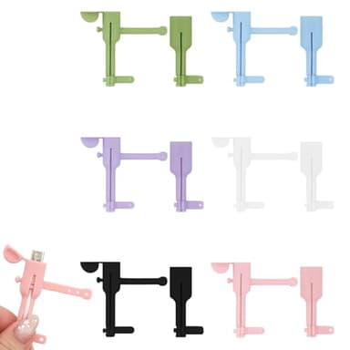 6 Pairs Silicone Charger Cable Protectors - Universal 3-in-1 Non-Slip Cord Saver, Double-End Silicone Data Cable Protection Cover Cord Organizer, Charger Cables Protector for Home Wrap Accessories