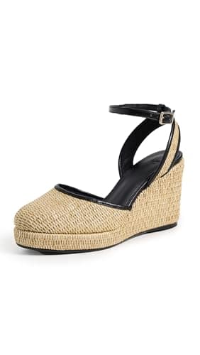 Castañer Women's Cass 104 Espadrilles, Black, 8 Medium US
