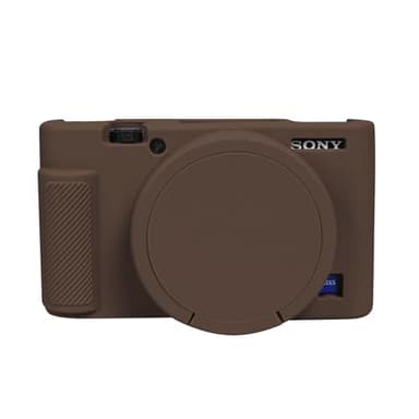Easy Hood RX100 Case, Silicone Camera Case Lightweight Soft Carrying Cover with Removable Lens Cover for Sony DSC-RX100 III / RX100 V / RX100 IV / RX100 VII DSLR Camera (Brown)