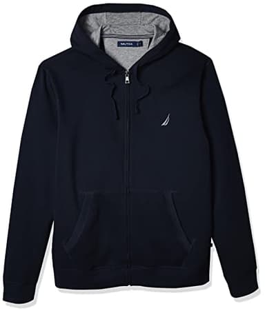 Nautica Mens Men's Anchor Fleece Full-Zip Hoodie Hooded Sweatshirt, True Navy, X-Large US