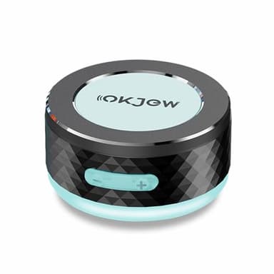 Okjew Bone Conduction Bluetooth Speaker with Colorful LED Breathing Lights, Portable Surface-Vibration Speaker, 360° Surround Sound for Home, Outdoor & Party