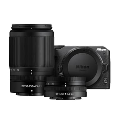 Nikon Z 30 with Two Lenses | Our most compact, lightweight mirrorless stills/video camera with wide-angle and telephoto zoom lenses | Nikon USA Model