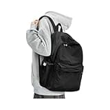 Black Backpack for School, High School Bookbag Back Pack for Teens Girls Boys, Lightweight College Backpack Book Bag for Women Men, Simple Casual Daypack Backpack Mochilas Escolares para Adolescentes