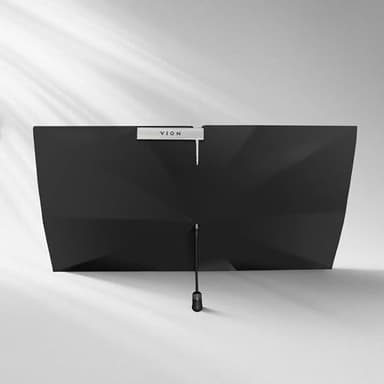 VION Tesla Model 3/Y Windshield Sunshade - Dual-Layer Full Blackout, Umbrella Style, Invisible Frame, Precise Fit, Easy Storage - Fits All Model Y and Model 3