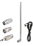 Superbat Telescopic FM Antenna for Stereo Receiver Indoor, FM Radio Antenna 75 Ohm UNBAL for Yamaha Onkyo Denon Table Top Home Theater Receiver Radio Receiver Antenna Tuner
