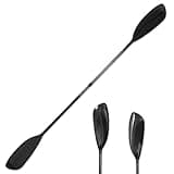 WONITAGO Full Carbon Fiber Kayak Paddle with Wing Paddle Blade, 2-Piece, Floating Adjustable Kayak Paddles with Paddle Bag, 220-230 cm/86-90 Inches