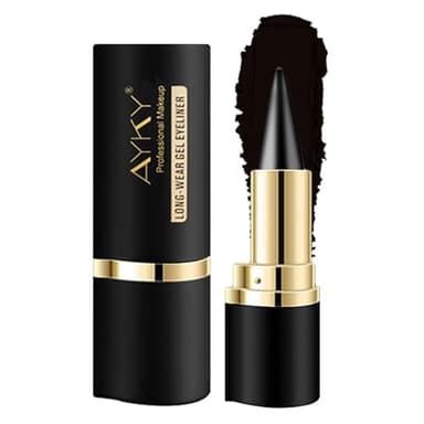 AYKY Long Wear Gel Eyeliner, Eyeliner Cream Stick Natural Black, Eye Liner Gel Waterproof Smudge Proof, Long Lasting Smooth Eye liner Pencil (Black)