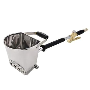 Pneumatic Plaster Sprayer Gun for Home Interior and Exterior, Mortar Stucco Cement Concrete Tool, Multifunctional Wall Coating Machine for High Ceilings with 4 Jets Switch Handle Big-Volume Bucket