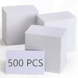 500 Pack Blank White PVC ID Cards - CR80 30 Mil Plastic Cards for Photo ID Badge Printers - Premium Blank Credit Card Compatible with Most Printers