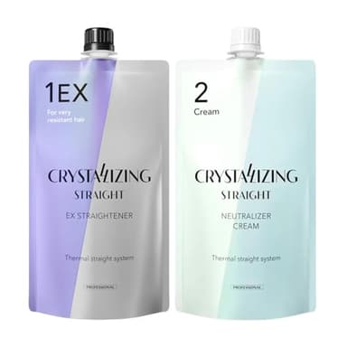 ODE Hair Rebonding Professional Crystallizing Straightener (EX1) + Neutralizing Emulsion (2) Set