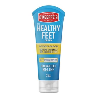 O'Keeffe's for Healthy Feet Intense Renewal Cream with Urea & Alpha Hydroxy Acid - 3 oz Tube (1 Pack) - Chemically Exfoliates and Softens Extremely Callused, Dry Feet