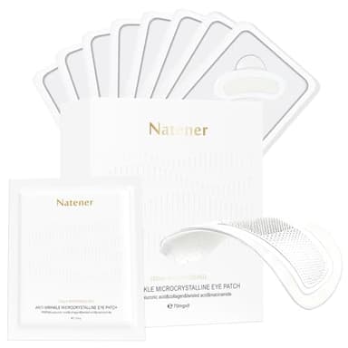 Natener 8 pairs PDRN Micro Eye Patches, Under Eye Patches for Puffy eyes, Dark Circles & Wrinkle | Hyaluronic Acid, Kojic Acid, Collagen, Peptides, Vitamin C, Niacinamide - Korean Popular Eye Care