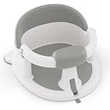 Baby Bath Seat for Babies: Non-Slip Infant Bathtub Chair with Suction Cups, Safe & Comfortable Baby Bath Support, Ideal for Sitting Up, Easy to Clean, Stable Design, Grey (6-24 Months)