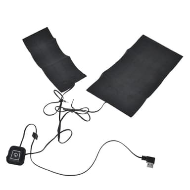 Chiffonade USB Electric Heating Pad Set 5V 2A Adjustable Temperature Fiber Heating Pad with LED Indicators for Cold Weather Outdoor Use(Black)