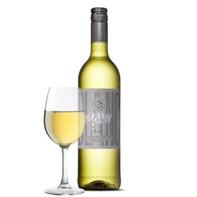 Thomson & Scott Noughty Blanc, Non Alcoholic White Wine, Dry, Citrus, Yellow Apple, Honeysuckle, Jasmine, Medium Acidity, Organic, Dealcoholized Chenin Blanc & Chardonnay, <0.5% ABV, 750ml 1 Bottle