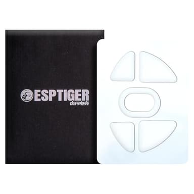 ESPTIGER Gaming Mouse Skates ICE - V2 Skates for ATK Fierce X Mouse Feet 2.5D Edge Treatment Smooth PTFE Material 3M Adhesive - White