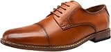 Vostey Men's Dress Shoes Brown Dress Shoes for Men Oxford Shoes for Men Casual Dress Shoes Men Formal Shoes Business Shoes Derby Dress Shoes (BMY703 Polished Brown 10)