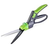 WORKPRO Grass Shears Handheld, Ultra-Sharp Grass Clippers with 360 Degree Swivel Blades, Manual Grass Cutter, Non-Slip Garden Shears, Gardening Scissors, Plant Clippers for Precise Lawn Trimming