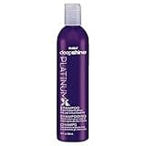 RUSK Deepshine PlatinumX Shampoo, Gentle Cleansing, Brightening Color Boost for Platinum, Silver, Gray, White, and Blonde Hair, 12 oz.