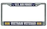 U.S. Air Force Vietnam Veteran Chrome License Plate Frame