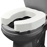 Lunderg Toilet Seat Riser for Seniors - Adds 3 inches. Universal Fit - Firm Raised Toilet Seat Cushion with High-Density Foam for Enhanced Comfort & Elevation. Post-Surgery Must Have (White)