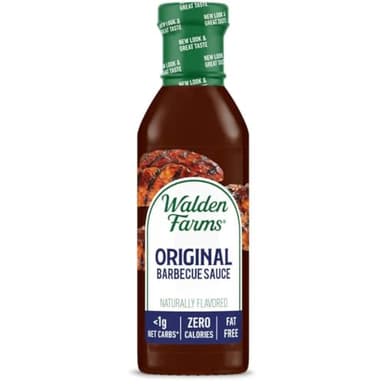 Walden Farms Original Barbecue Sauce – Zero Calorie, Low Carb, Keto-Friendly, Vegan, Sugar-Free – 12 oz Bottle