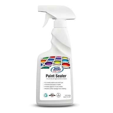 Rain Guard Paint Sealer Spray 16 oz | Ready to Use | Protects Painted Concrete, Wood, Stone | Silane/Siloxane Acrylic Waterproofer | UV Resistant | Fast Drying | Semi-Satin Finish