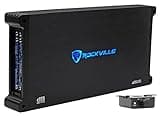 Rockville dB55 4000W 5-Channel 2-Ohm Car Amplifier, High-Speed MOSFET, Adjustable Crossover, LED, Remote Sub Control, Perfect for Car Audio and Subs