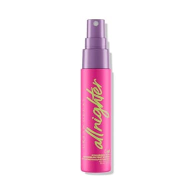 Urban Decay All Nighter Hyaluronic Acid Waterproof Dewy Setting Spray for Face (Travel Size), Luminous Glowy Look, Long-lasting, Smudge-proof & Transfer-resistant Makeup, Watermelon Scent - 1 fl oz