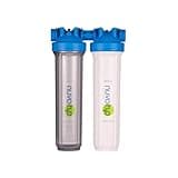 NuvoH2O Manor Duo Whole House Water Softener and Filtration System - Includes 1 Softening Cartridge and 1 Taste (Carbon Filter) Cartridge