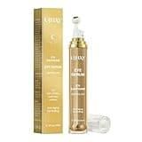 UJHAY 5% Caffeine Eye Cream, Under Eye Serum for Dark Circles, Puffiness & Wrinkles Fine Lines, Eye Roller Serum with 360° Massage Ball, Eye Treatment Balm for Men & Women