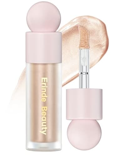 Erinde Liquid Highlighter - Face Highlighter Bronzer Makeup Stick, Natural Glossy Finish, Lightweight Blendable Cream Face Illuminator, Cruelty-free, 02# STARLIGHT