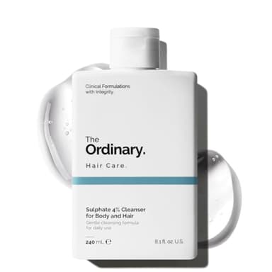 The Ordinary Sulphate 4% Cleanser for Body and Hair, Gentle Fragrance-Free Shampoo and Body Wash, 8.1 Fl Oz