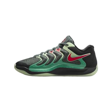 KD17 Basketball Shoes (FJ9487-002, Black/Vintage Green/Night Forest/Bright Crimson) Size 12