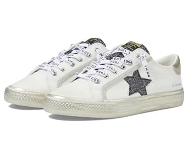 VINTAGE HAVANA Women's Alive Sneaker, White/Black/Gold, 9.5