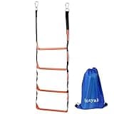 Boat Rope Ladder, 4 Step Heavy Duty 880lbs Strength Climbing Marine Rope Ladder with Reinforced Steps, Perfect for Inflatable Boat, Kayak, Motorboat, Canoeing