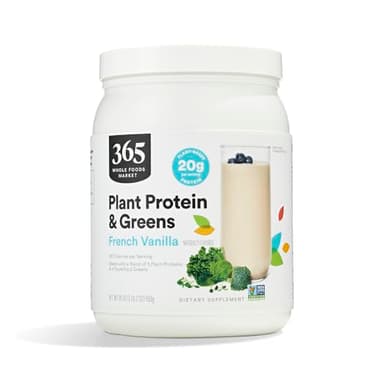 365 by Whole Foods Market, Plant Protein & Greens, French Vanilla, 18 Ounce