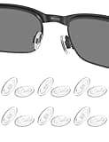 HILEEN 6 Pairs Replacement Nose Pads Nose Pieces for Oakley Metal Plate OX5038|Keel Blade OX3125|Blender 6B OX3162|Transistor OX3085|Carbon Plate OX5079|Gasser 0.5|Deringer Eyeglasses - Clear