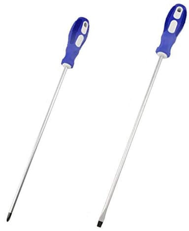 Nxtop 12-inch long Screwdriver Magnetic Tip Cross Head Flat Head NO.2 Screwdriver 2pack