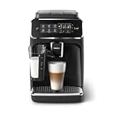 Philips 3200 Series Fully Automatic Espresso Machine, LatteGo Milk Frother, 5 Coffee Varieties, Intuitive Touch Display, 100% Ceramic Grinder, AquaClean Filter, My Coffee Choice, Black (EP3241/54)