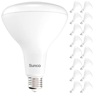 Sunco 16 Pack BR40 LED Light Bulbs 3000K Warm White, Indoor Flood Lights, Recessed Can Light Bulb, 1400 LM, 17W (100W Equivalent), Dimmable, E26 Base, for Home, Bedroom, Kitchen UL