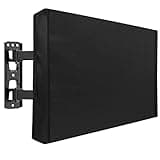 ELIVED Outdoor TV Cover 60-65 Inches, Weatherproof TV Cover 600D Thick Fabric for Outside TVs with Remote Control Pocket, Waterproof and Dustproof TV Screen Protectors YDCV65BK